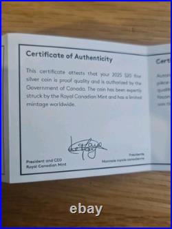 1 oz silver coin Royal Canadian Mint T-Rex eye