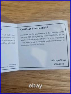 1 oz silver coin Royal Canadian Mint T-Rex eye
