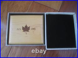 1oz. 9999 Silver Proof 1989 Canada $5 Commemorative Maple Leaf COA