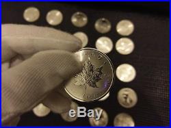 1oz Canadian Silver Maple Leaf Bullion Coins 2018 x 25 full tube