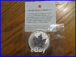 2000 Canada $5 Maple Leaf Hannover Expo Privy 99.999 Fine Silver 1 oz. Coin