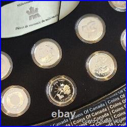 2000 Canada Millennium Coin Set Sterling Silver 25 Cents Quarters #coinsofcanada