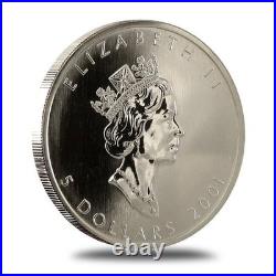 2001 Canada Reverse Proof Autumn Maple Leaf Coin 1oz. 9999 Silver 50K Minted