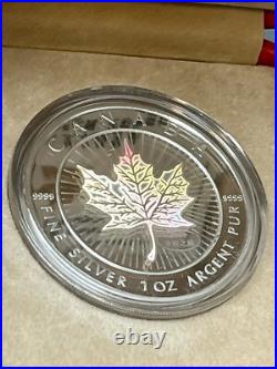 2001 Canada Silver Proof $5 coin Hologram Maple Leaf in Case with COA BEAUTY 2001 Canada Silver Proof $5 coin Hologram Maple Leaf in Case with COA BEAUTY