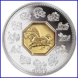 2002 Canada $15 Year of the Horse Sterling Silver Coin