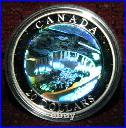 2003 CANADA $20 NATURAL WONDERS NIAGARA FALLS 1OZ. 999 SILVER COIN WithHOLOGRAM