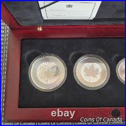 2003 Canada Silver Maple Leaf Hologram 5 Coin Pure Silver Set #coinsofcanada