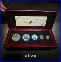 2003 Fractional Silver Maple Leaf Hologram Set 1oz 1/2oz 1/4oz 1/10oz 1/20oz