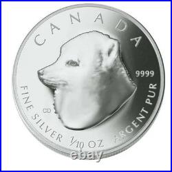 2004 Arctic Fox 4 Coin Fractional Proof Set. 9999 Silver RCM Canada COA & Case