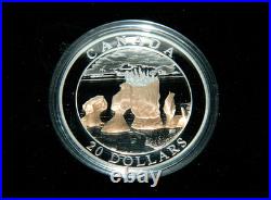 2004 Canada $20 Natural Wonders Series Hopewell Rocks 1oz. 999 Gilt Silver Coin