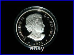 2004 Canada $20 Natural Wonders Series Hopewell Rocks 1oz. 999 Gilt Silver Coin