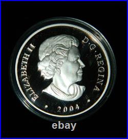 2004 Canada $20 Natural Wonders Series Hopewell Rocks 1oz. 999 Gilt Silver Coin