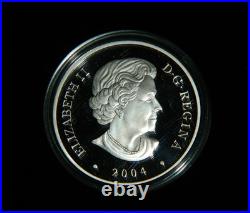 2004 Canada $20 Natural Wonders Series Hopewell Rocks 1oz. 999 Gilt Silver Coin