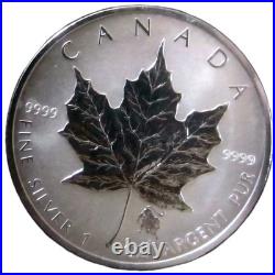 2004 Canada $5 1oz Silver Maple Leaf Leo Privy Mark Zodiac Series
