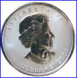 2004 Canada $5 1oz Silver Maple Leaf Leo Privy Mark Zodiac Series