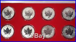 2004 Canada. 9999 Silver Maple Leaf Zodiac Privy Set 12 oz coins 5,000 Only