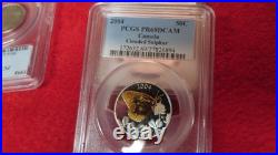 2004 Canada S50C Cents Silver Gilt Sulphur Butterfly PCGS PR PF 69 Ultra Cameo