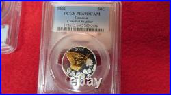 2004 Canada S50C Cents Silver Gilt Sulphur Butterfly PCGS PR PF 69 Ultra Cameo