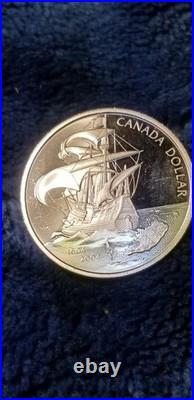 2004 Canada Silver Dollar Coin First French Settlement Canada Mint Beauty Idbbn4