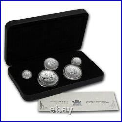 2004 Canada Silver Maple Leaf 5-coin Fractional set with RCM Privy Mark