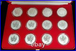 2004 Canada Silver Maple Leaf Zodiac Privy Mark (12) Coin Set