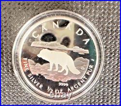 2004 Canada The Arctic Fox Proof Fractional 4 Silver Coin Set