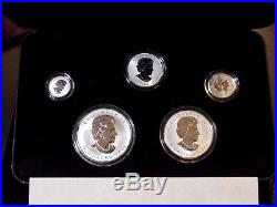 2004 Maple Leaf 5 Coin Privy Mark Set Silver Reverse Proof Box & COA ECC&C, Inc