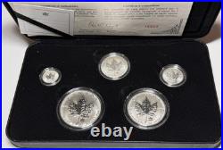 2004 Maple Leaf RCM Privy Mark Pure Silver Fractional Set