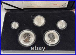 2004 Maple Leaf RCM Privy Mark Pure Silver Fractional Set