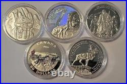 2005/2006 $30 Silver 5 Coin Set With All OGP + COAs. Limited Series
