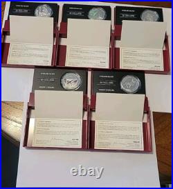 2005/2006 $30 Silver 5 Coin Set With All OGP + COAs. Limited Series