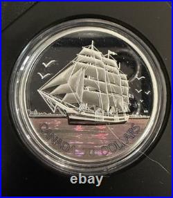 2005 Canada 1 oz. 999 Fine Silver Proof Holo Coin Tall Ships 3 Masted Ship