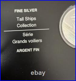 2005 Canada 1 oz. 999 Fine Silver Proof Holo Coin Tall Ships 3 Masted Ship