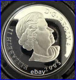2005 Canada 1 oz. 999 Fine Silver Proof Holo Coin Tall Ships 3 Masted Ship