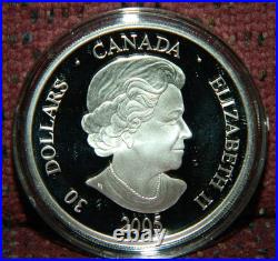 2005 Canada $30 Welcome Figure (dzunuk'wa) Totem Pole 1oz Silver Coin & Box
