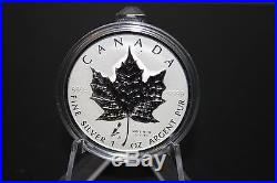 2005 Canada $5 Maple Leaf Tulip Privy. 999 Fine Silver 1 oz. Coin