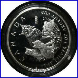 2005 Canada Fractional Set. 9999 Fine Silver Coin Set Lynx With Box & COA bke