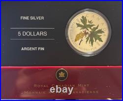 2005 Colourized Canada silver maple leaf