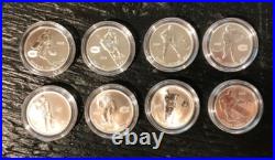 2005 Lot of 8 Canada 50 cent silver coin Hockey players