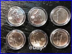2005 Lot of 8 Canada 50 cent silver coin Hockey players