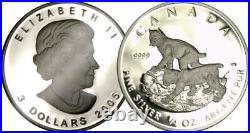 2005, Pure Silver 4 Coin, Fractional Set, Lynx