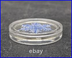 2006 Canada $1 Sterling Silver Snowflake Coin Colourized Loonie Carols Encapsula