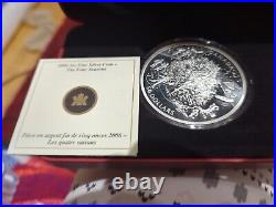 2006 Canada $50 Four Seasons 0321/2000 Low Mintage 5oz Pure Silver Proof Coin