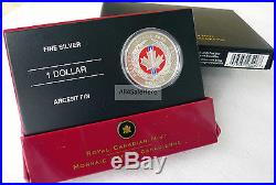 2006 Canada Medal of Bravery $1 Dollar Proof Silver Coin Enamel Effect Case+COA
