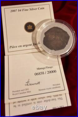 2007-2010 Canada $4 Silver 5 Coin Set Dinosaur Collection Royal Canadian Mint