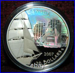 2007 CANADA $20 TALL SHIPS BRIGANTINE 1OZ. 9999 SILVER COIN WithHOLOGRAM + BOX