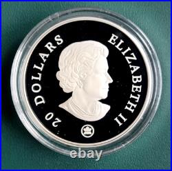 2007 CANADA coin $20 50 g. 925 silver Iridescent Crystal Snowflake in OGP