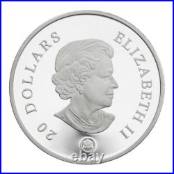 2007 Canada $20 Sterling Silver Coin Blue Crystal Snowflake