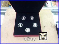 2008-09 $15 Canada Vignettes of Royalty Series Proof Set of 5 silver coins-OOAK