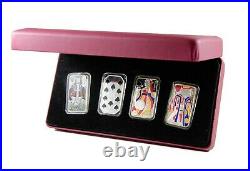 2008/2009 Colourized 4-Coin Sterling Silver Playing Card Money Set in Case RCM